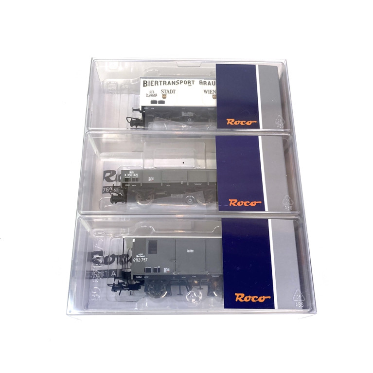 Coffret de 3 wagons de marchandises, kkStB Ep I - HO 1/87 - ROCO 76037