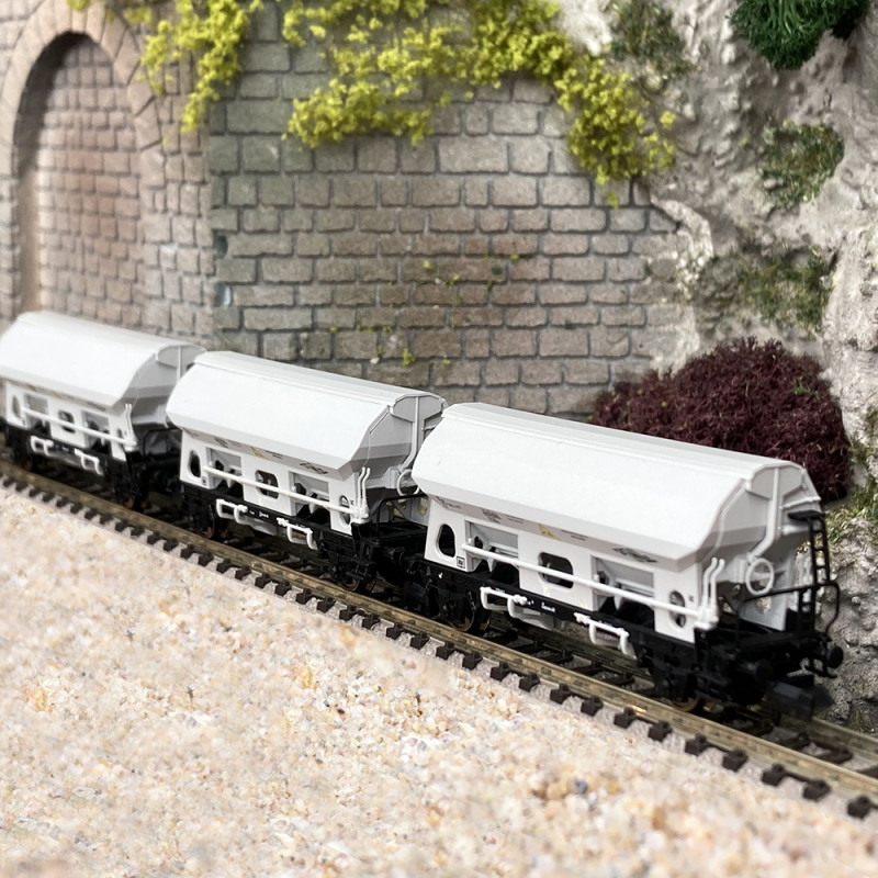 3 wagons de fret à déchargement latéral Ep IV -N 1/160-MINITRIX 15511