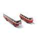 Bus Jelcz 043 Blanc/Rouge + Remorque-HO-1/87-Starline Models 58263