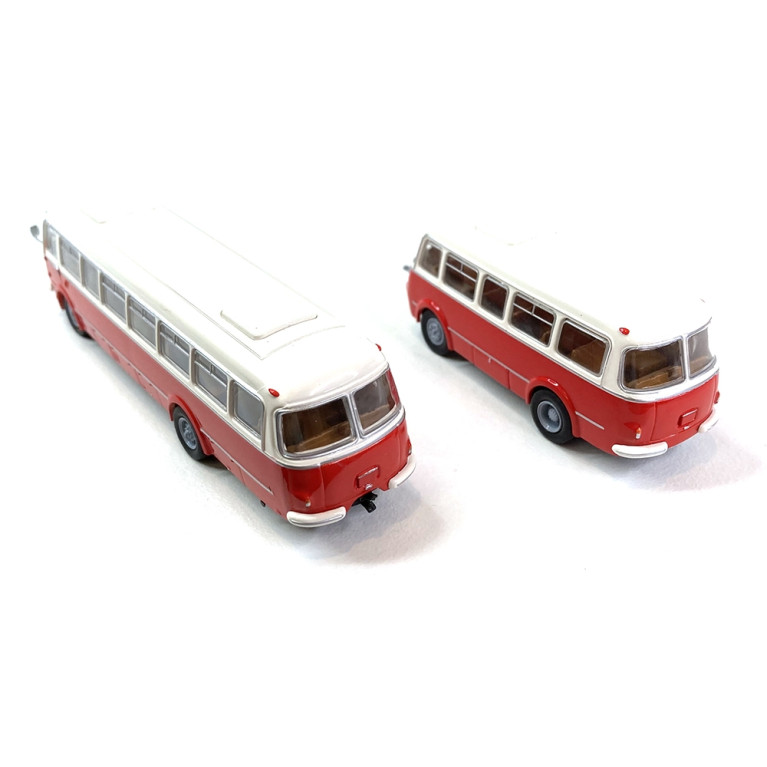 Bus Jelcz 043 Blanc/Rouge + Remorque-HO-1/87-Starline Models 58263