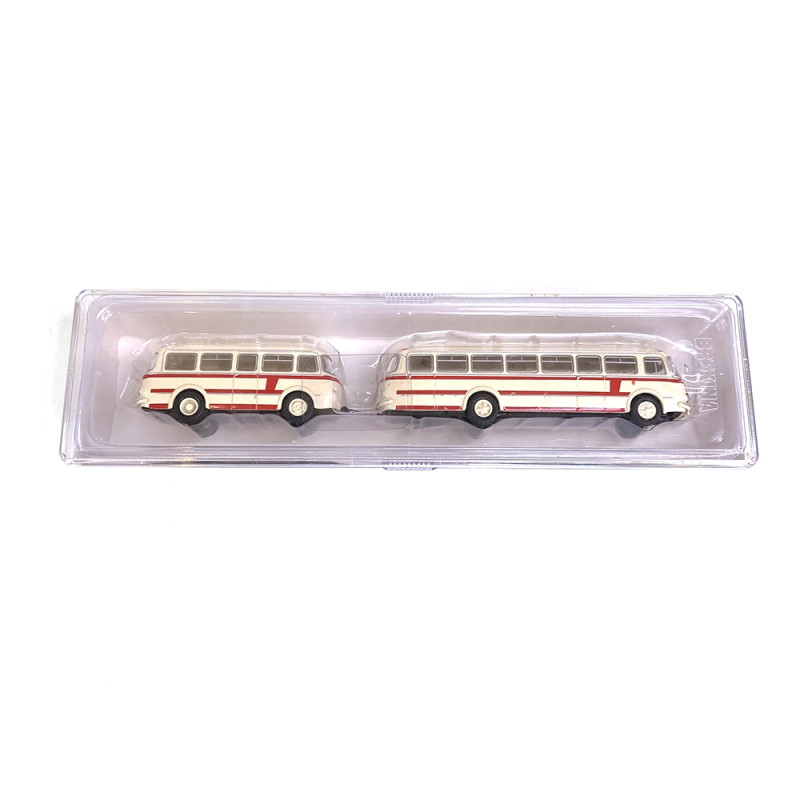 Bus Jelcz 043 Crème/Rouge + Remorque-HO-1/87-Starline Models 58264