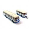 Bus Jelcz 043 Crème/Bleu + Remorque-HO-1/87-Starline Models 58265