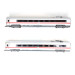 2 voitures intermédiaires ICE 3 classe 407 (Set 1), DB Ep VI - HO 1/87 - ROCO 72096