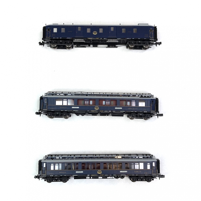 3 voitures CIWL Simplon Express-N 1/160-HOBBYTRAIN H22106