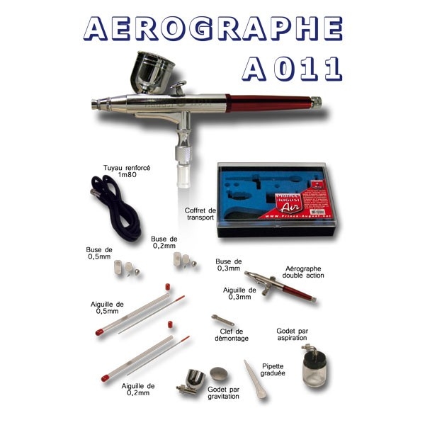 Kit Complet Aérographe Double Action avec Compresseur – Aérographe France