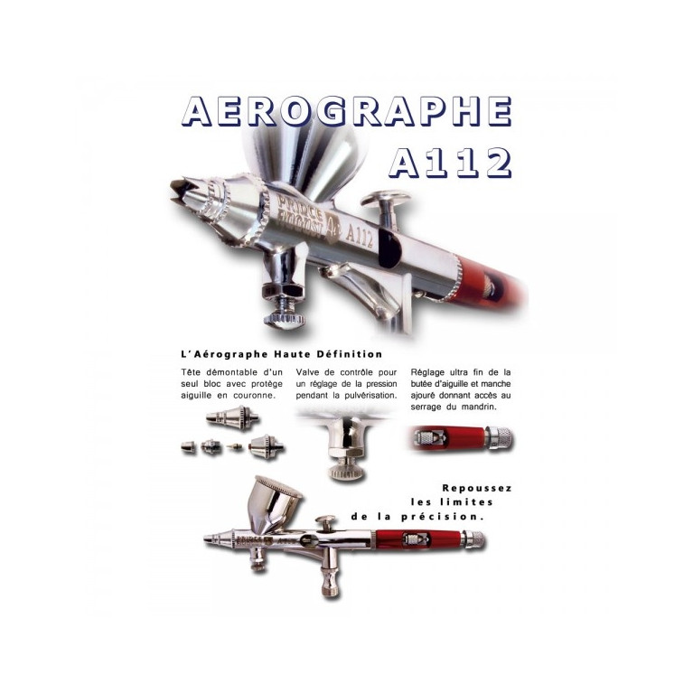 Coffret aéro HD double action compresseur peinture ultra polyvalent +UC01 - PRINCE AUGUST AE05+