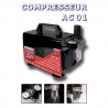 Coffret aéro HD double action, compresseur + Ultra Cleaner - PRINCE AUGUST AE02+