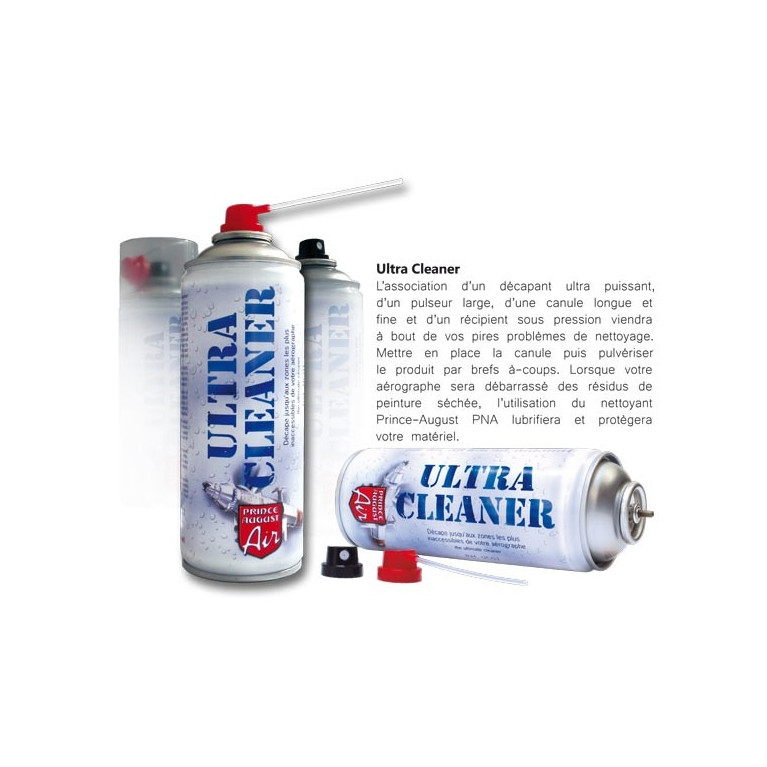 Coffret aéro HD double action, compresseur + Ultra Cleaner - PRINCE AUGUST AE02+