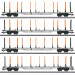 4 wagons KLV Sgns 88 AAE Cargo AG Rush Rail Ep VI - HO 1/87 - MARKLIN 47138