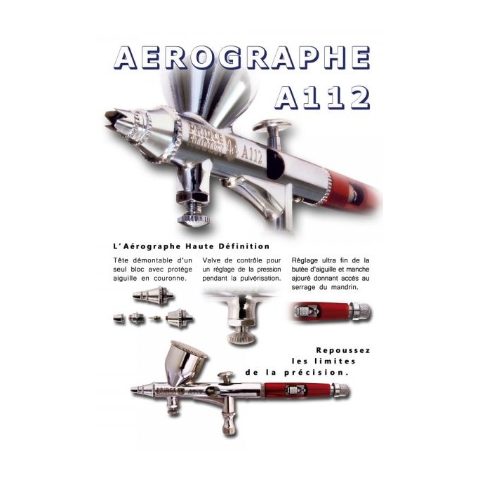 Aérographe HD double action de précision - PRINCE AUGUST A112