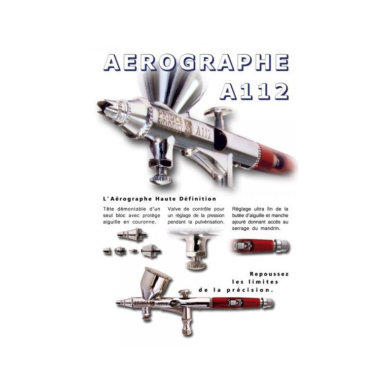 Aérographe HD double action de précision - PRINCE AUGUST A112