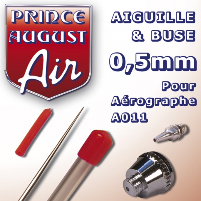 Aiguille & Buse 0,5 pour aérographe A011 - PRINCE AUGUST AA025