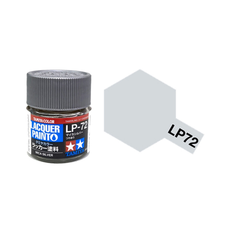 Peinture Argent Mica pot de 10ml - TAMIYA LP72 Peinture Argent Mica pot de 10ml - TAMIYA LP72