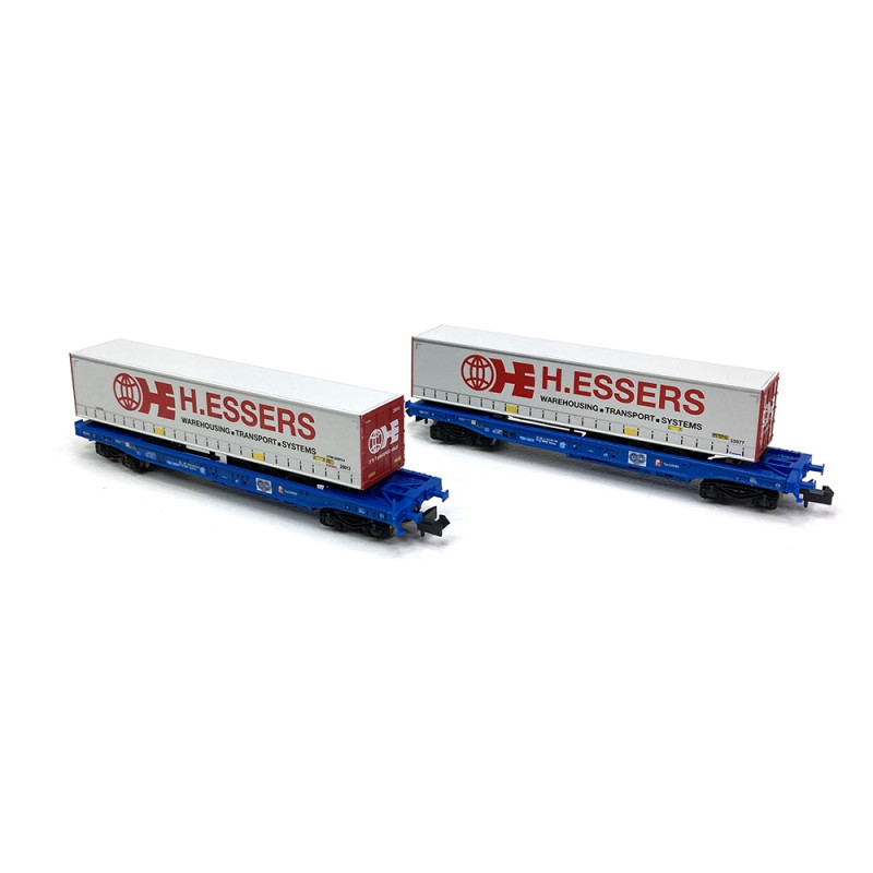 Wagons-poches TRW Sdkmms + Semi H.Essers (x2) Ep VI - MINITRIX 18711 - N 1/160
