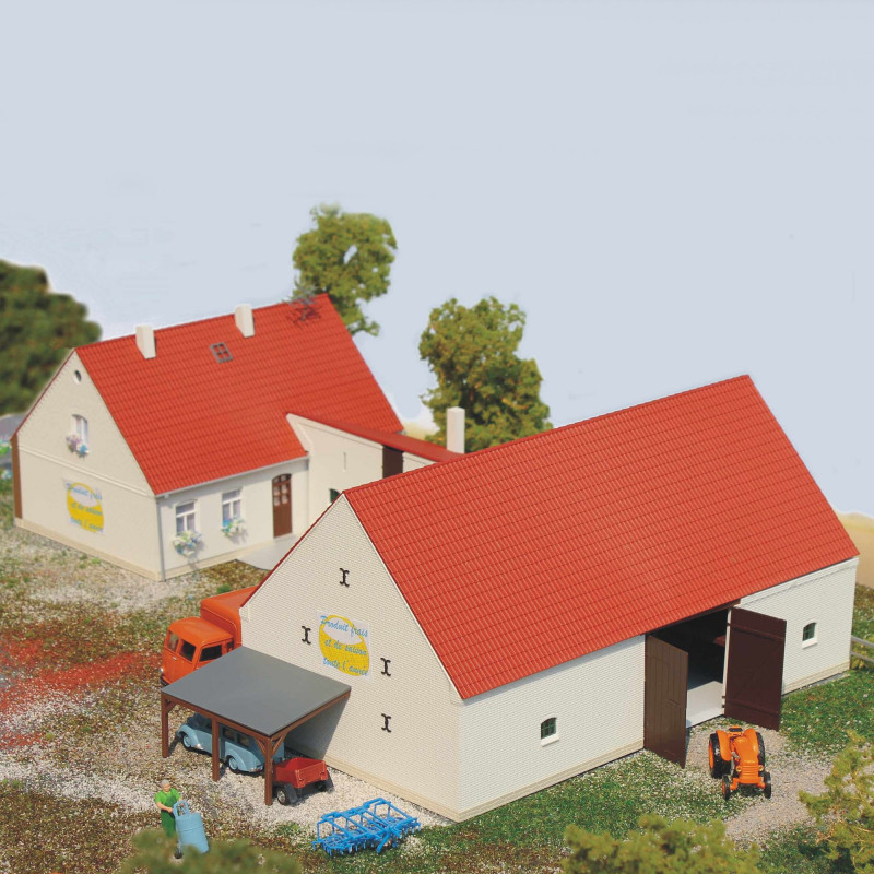 Maison de Campagne Echelle HO 1/87 ème | Ecurie Ferme - BOIS MODÉLISME