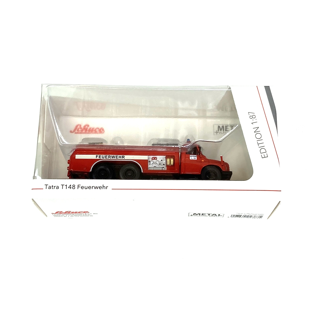 Schuco 452663200 1:87 Red Feuerwehr Tatra T148 Fire Truck Diecast