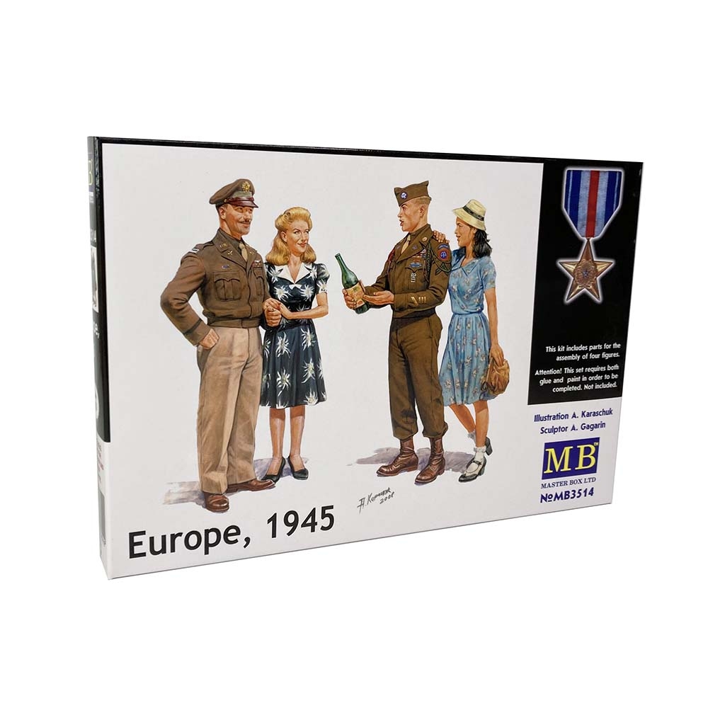 Figurines en Europe (x4), 1945 MASTER BOX 3514 1/35