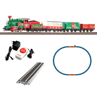 Coffret de Noël locomotive vapeur + 3 wagons -PIKO 57081 -HO 1/87