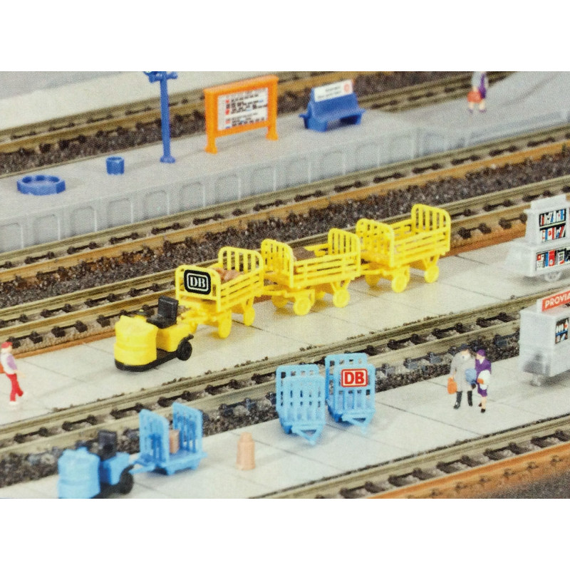 Assortiment de wagonnets de Gare-N-1/160-KIBRI 37530