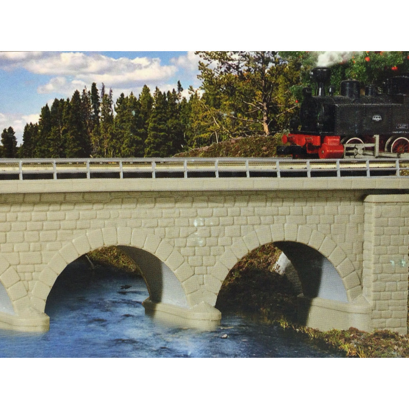 Pont à arc 1 voie en maçonnerie-N-1/160-KIBRI 37660