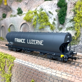 Wagon trémie à parois rondes France Luzerne, Ep IV - JOUEF HJS6226 -HO 1/87