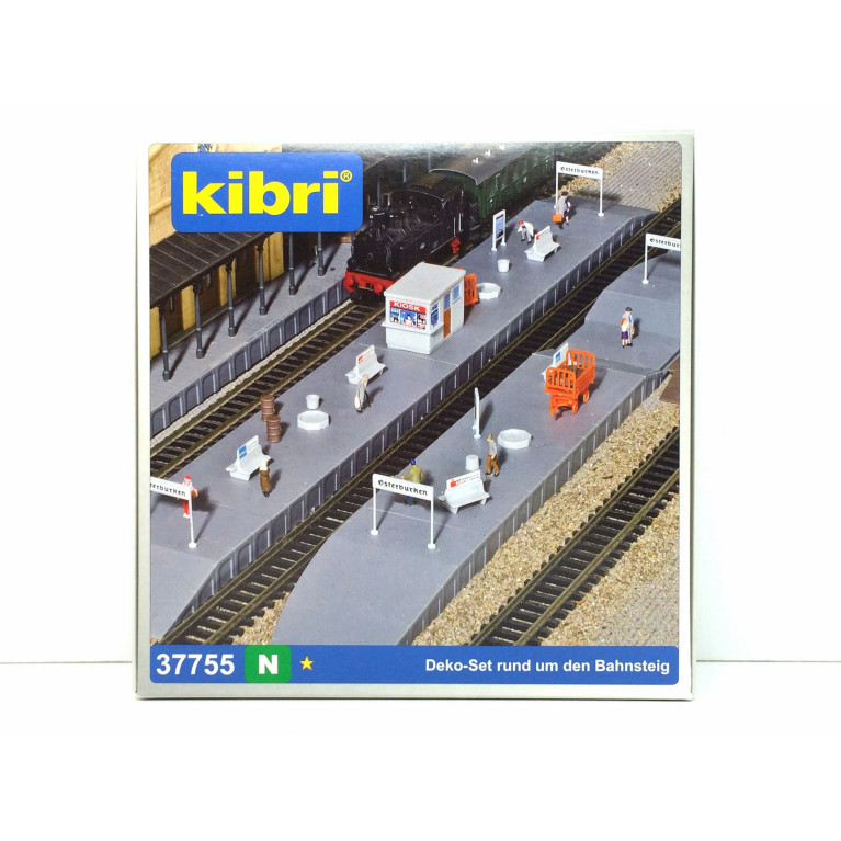 Accessoires de gare N KIBRI 37755 modelisme ferroviaire et diorama neuf KIBRI