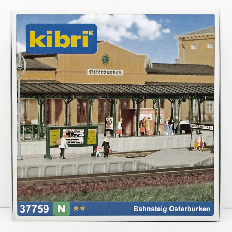 Quai de gare N KIBRI 37759 modelisme ferroviaire et diorama neuf KIBRI