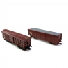 2 wagons tombereaux toit coulissant et basculant DB/SBB, Ep IV et V - ROCO 76020 - HO 1/87