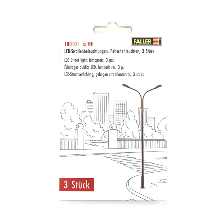 Lampadaire à LED 12 V - 65 mm - N 1/160 - FALLER 272220