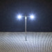 Lampadaire 2 bras à LED 12 V - 65 mm - N 1/160 - FALLER 272223