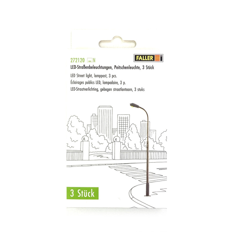 Lampadaire à LED 12 V - 65 mm - N 1/160 - FALLER 272220