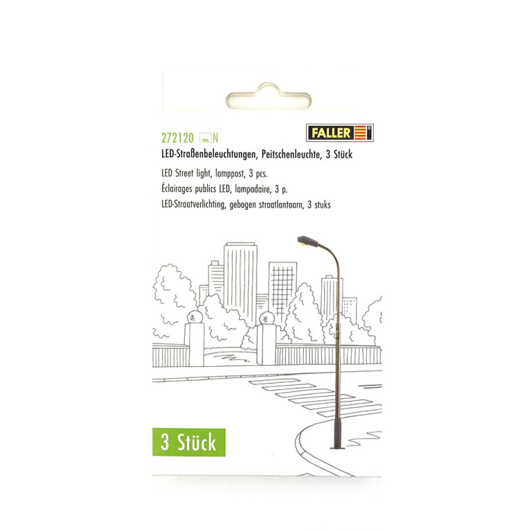 Lampadaire à LED 12 V - 65 mm - N 1/160 - FALLER 272220