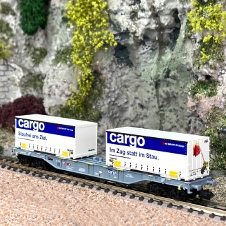 Wagon porte conteneurs Cargo SBB, Ep VI - FLEISCHMANN 865244 - N 1/160