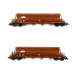 2 wagons silo à bogies GATX, Ep V et VI - FLEISCHMANN 849008 - N 1/160