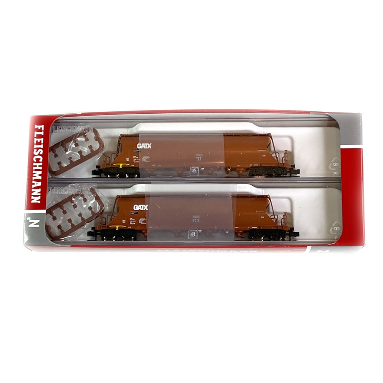 2 wagons silo à bogies GATX, Ep V et VI - FLEISCHMANN 849008 - N 1/160