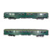 2 voitures type M2 A 1CL et A5B5 1/2CL Sncb, Ep III 3R - MARKLIN 43547 -HO 1/87