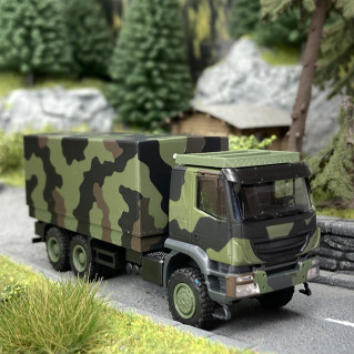 IVECO Trakker 6x6 "Plateau Bâche", Camouflage - HERPA 746786 - HO 1/87