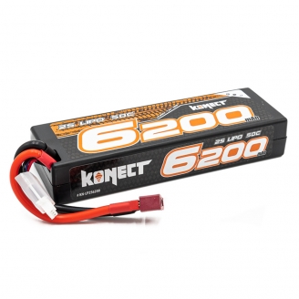 Accu Lipo 6200MAH 7,4V 50C HARDCASE - KONECT KNLP2S6200