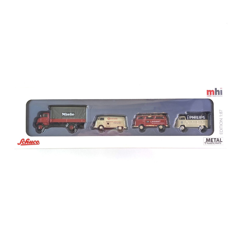 Coffret 4 Véhicules - SCHUCO 452663700 - HO 1/87