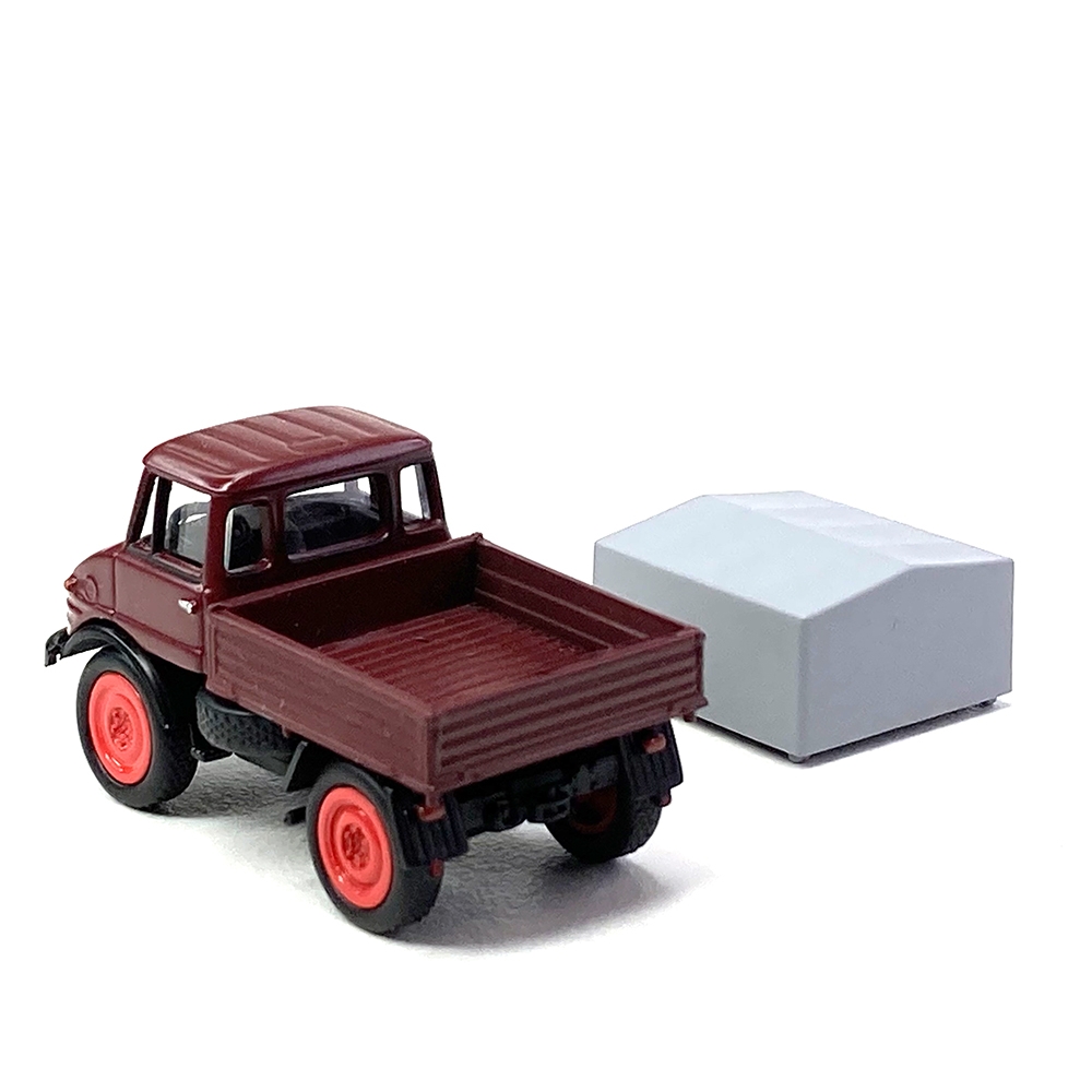 Mercedes Unimog U406 Bâché Bordeaux - SCHUCO 452660900 - HO 1/87