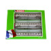 3 voitures DEV inox 2CL/1CL/fourgon soufflets UIC, logo encadré Sncf, Ep IV - ARNOLD HN4338 - N 1/160