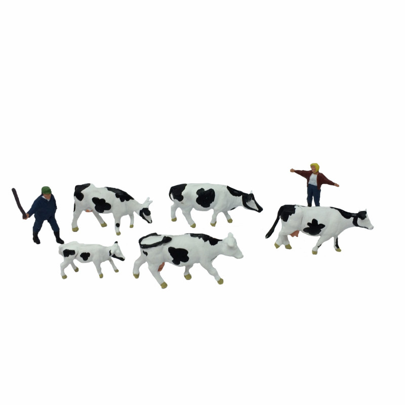 Noch - 15723 - Modélisme Ferroviaire - Figurine - 7 Vaches - Brun/Blanc