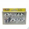 Vaches avec bergers-HO-1/87-NOCH