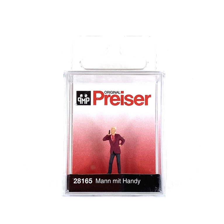 Homme avec téléphone portable - PREISER 28165 - HO 1/87