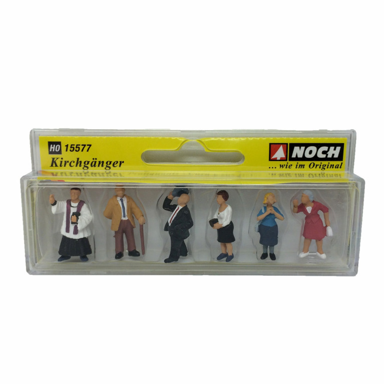 Figurines Modélisme Ferroviaire Noch - 6 Voyageurs D'affaires - Pour Dioramas, Maquettes, Décors De Gare