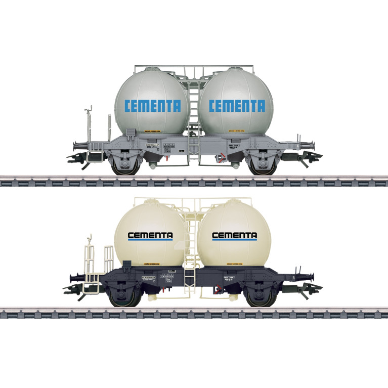2 wagons silo Ucs "CEMENTA" SJ, Ep V - MARKLIN 46628 - HO 1/87