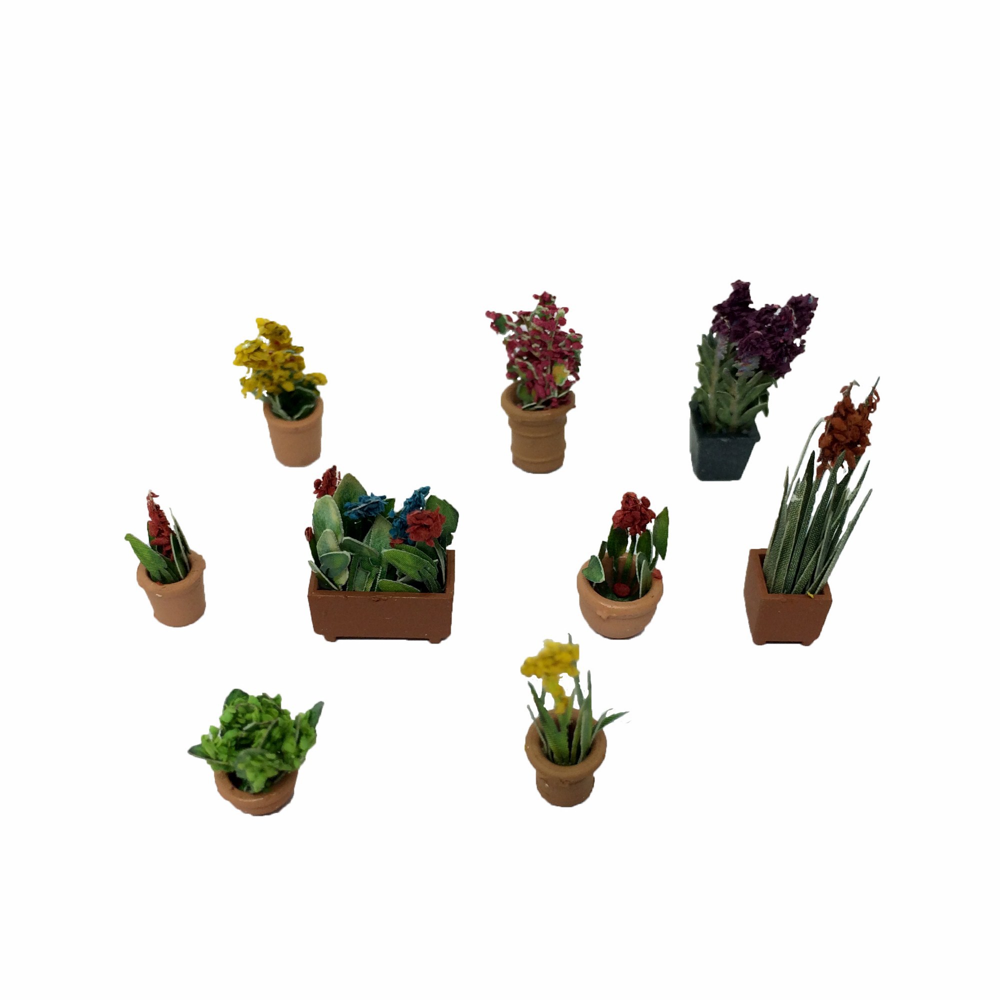 9 pots de fleurs déco-HO-1/87-NOCH 14012 