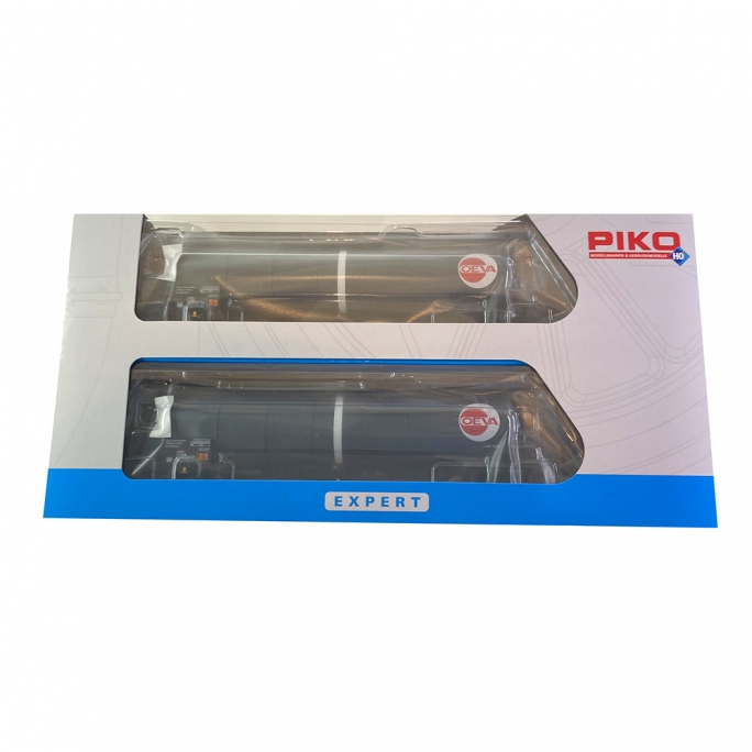 2 wagons citerne à bogies "OEVA" ÖBB, Ep V - PIKO 58228 -HO 1/87
