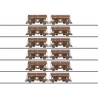 12 wagons trémies à toit pivotant Tdgrrs  DSB, Ep V - MARKLIN 46309 - HO 1/87