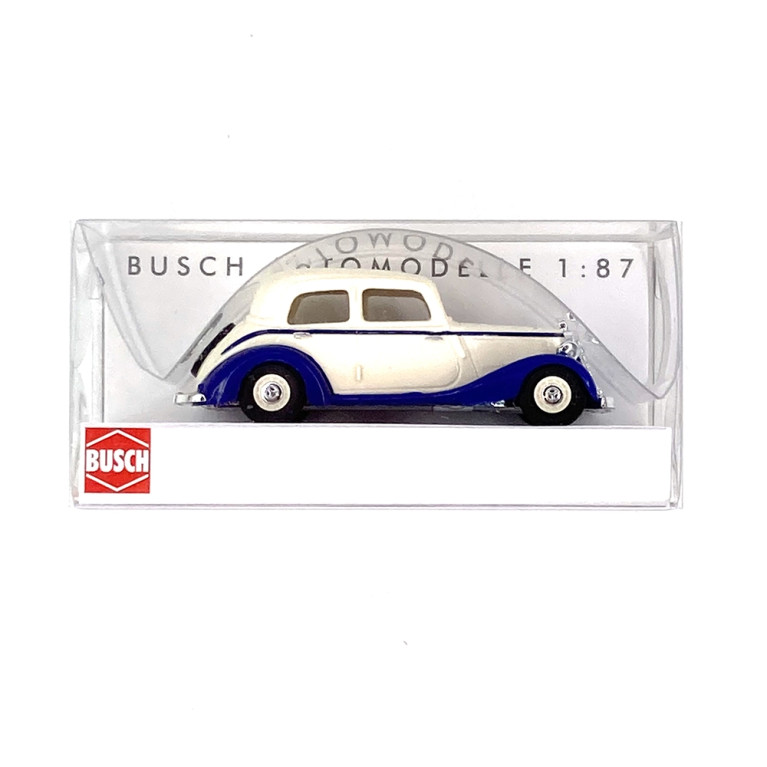 Mercedes 170V Crème / Bleue - BUSCH 41442 - HO 1/87